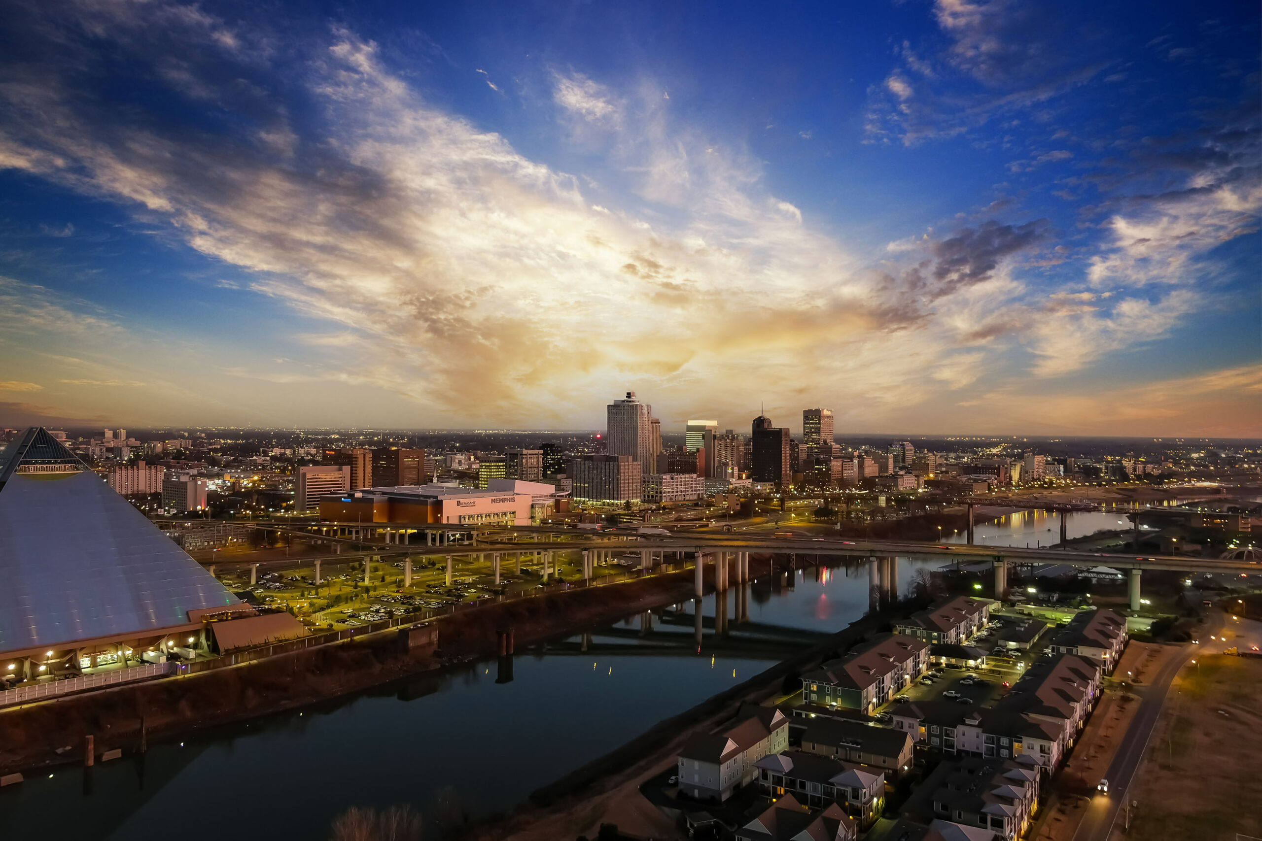 An image of the Memphis, TN Skyline from The Arnold Law Firm, A Bankruptcy Lawyer serving all of Tennessee