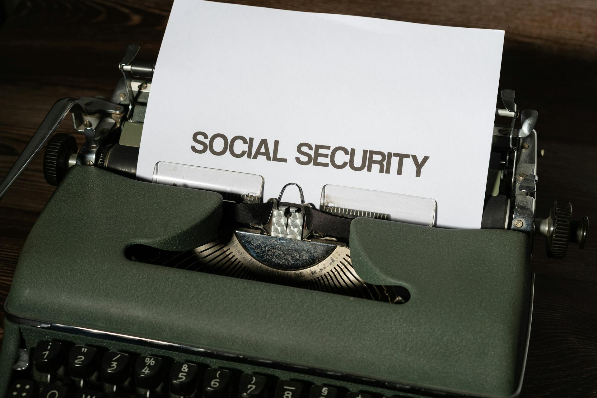 social security printed on paper